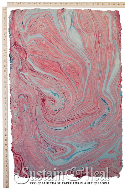 Red & Blue Marble - fine art paper print — Demeri Flowers Studio